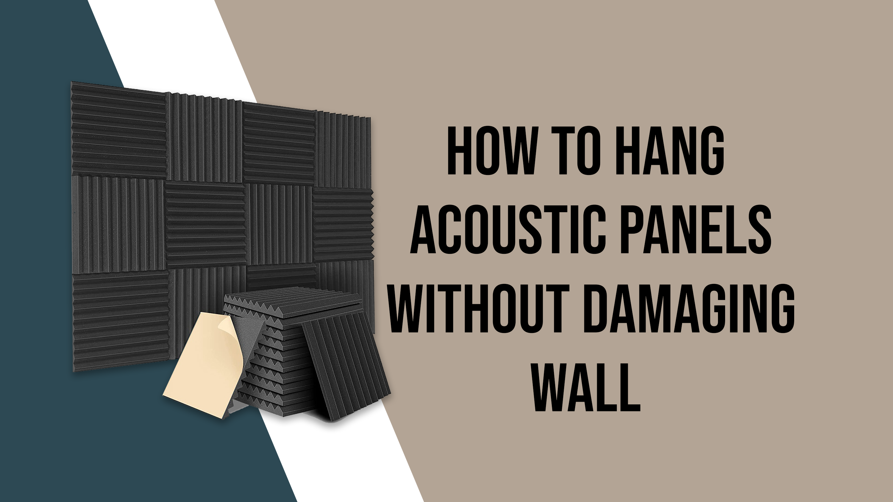 how to hang acoustic panels without damaging wall